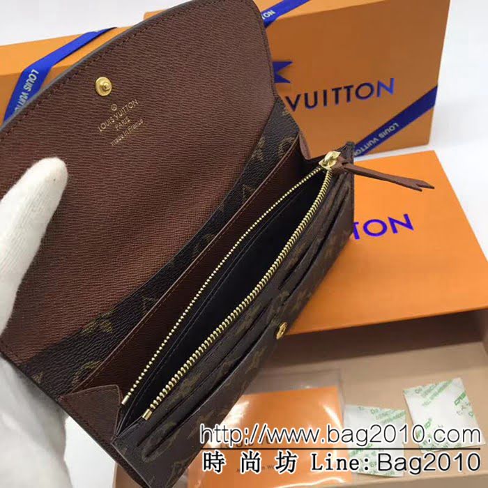 路易威登LV頂級原單 M60696啡色海外原單代購級品質實物拍攝原廠進口五金 女士錢包 ZY1067